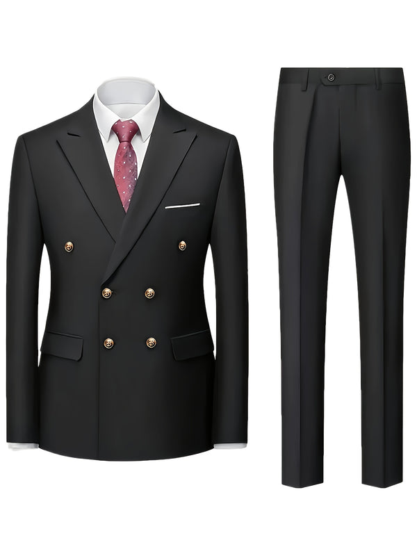 Men'S 2pcs Suit, Jacket + Trousers - Casual Business Style.