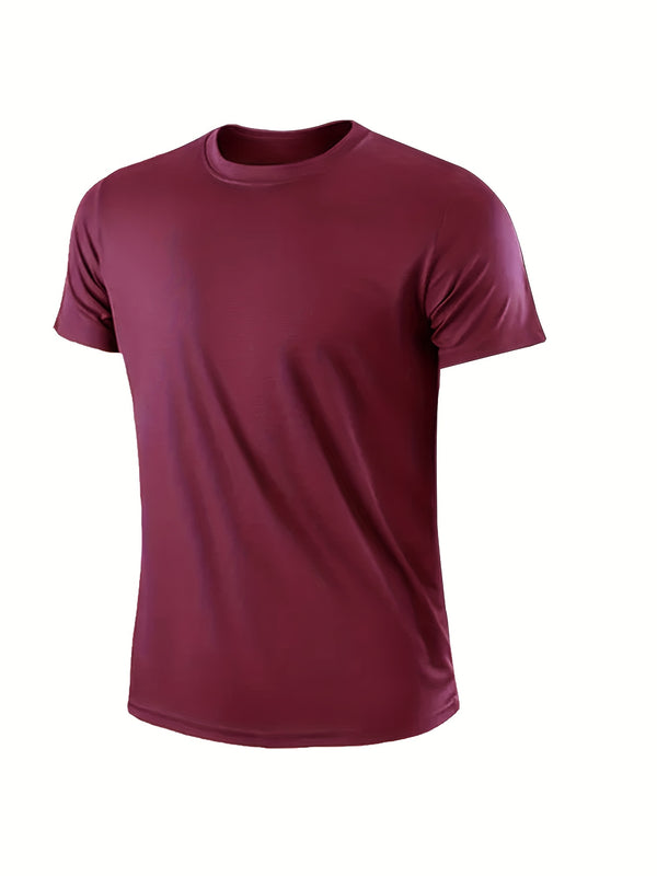 9pcs Men's Lightweight Crewneck T-Shirts in Army Green.