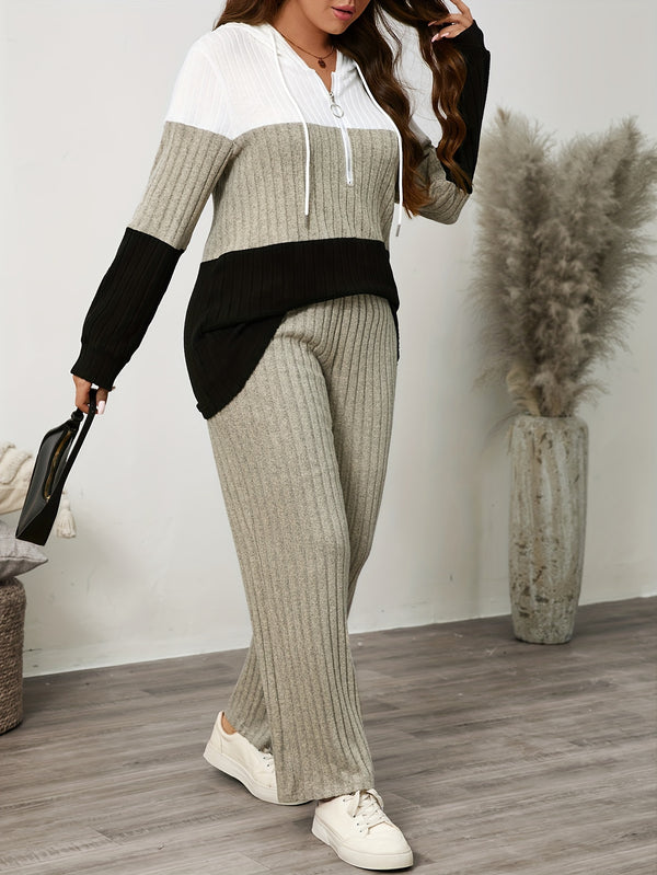 Women's Casual Hooded Outfit.