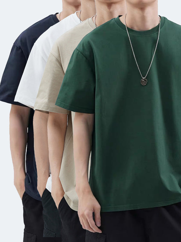 4pcs Men's Premium Cotton T-Shirts.
