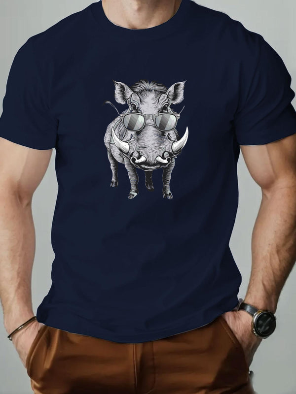 Men's Fashion Casual Crew Neck Short T-Shirt.