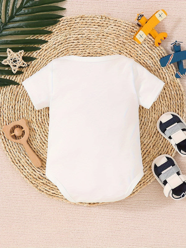 Baby Boy and Baby Girl Casual Cute Clothing Letter Print Jumpsuit.
