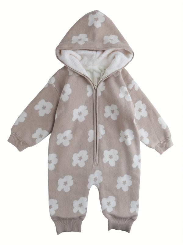 Autumn and Winter Collection J Plush Thickened Jacquard Flower Knitted.