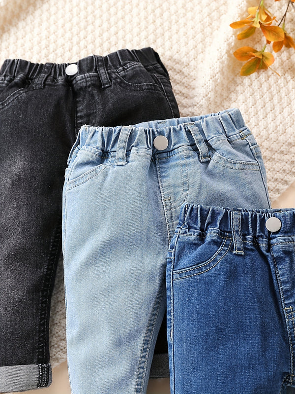 Boys Light Blue, Medium Blue and Black Three-Pack.