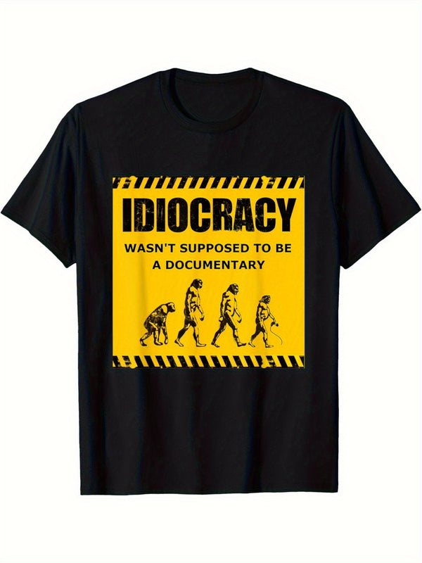 Men’s Funny Idiocracy T-Shirt - Perfect for Fans of Satire.