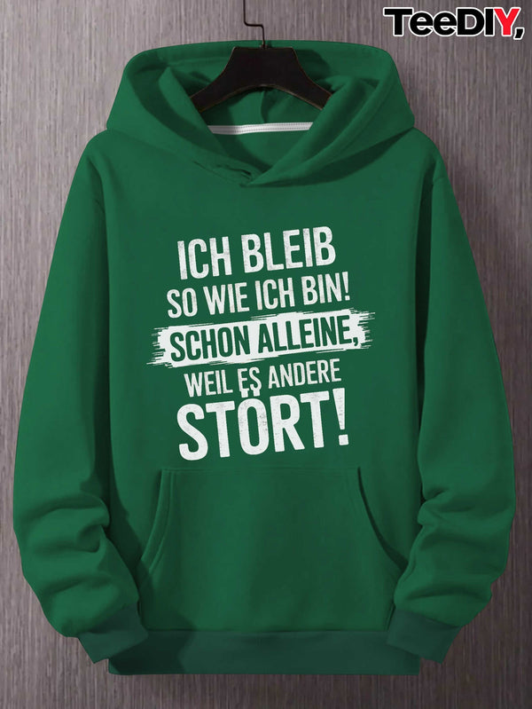Men's German Quote Hooded Sweatshirt.