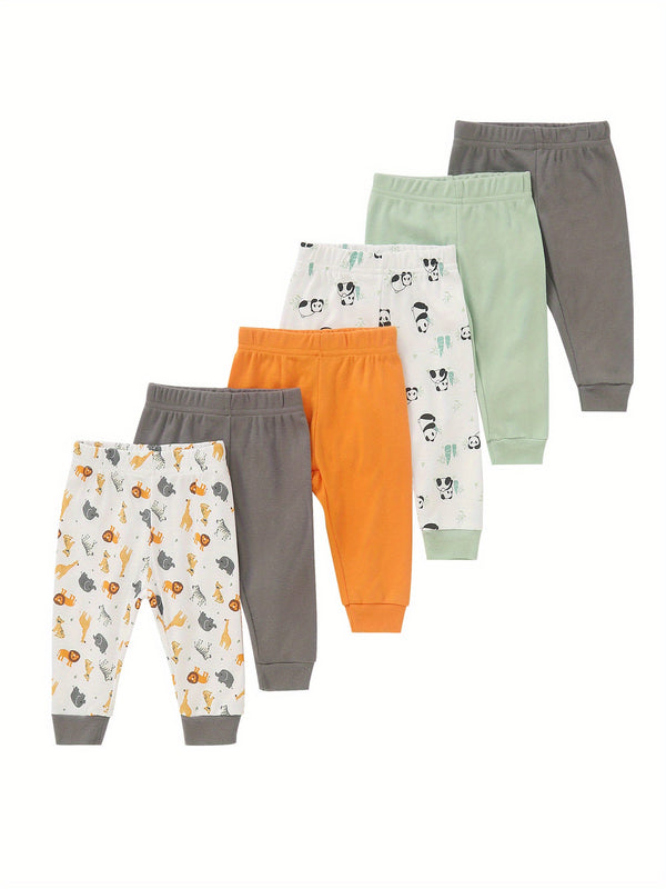 Set of 6 Autumn And Winter Boys Long Pants for Infants And Toddlers.