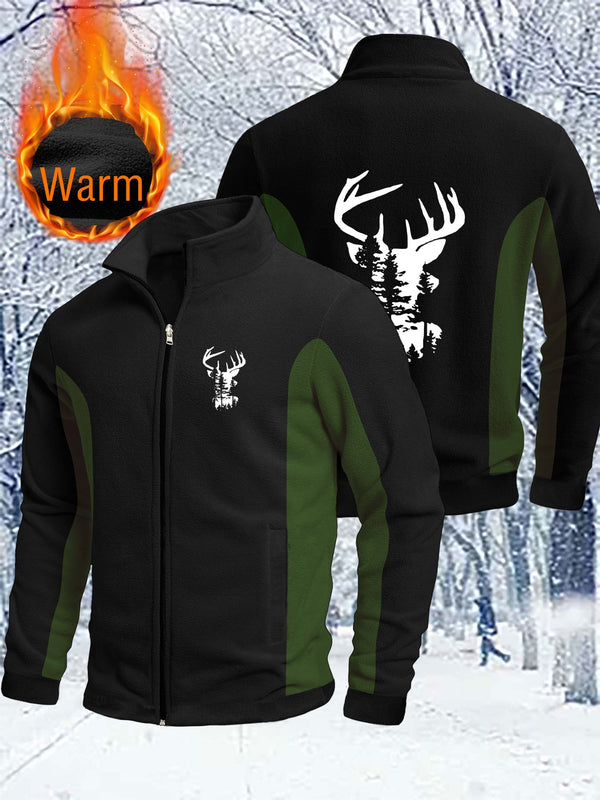 Men's Jacket Golf Stand Collar - Lined Thickened Top Men's Outerwear.