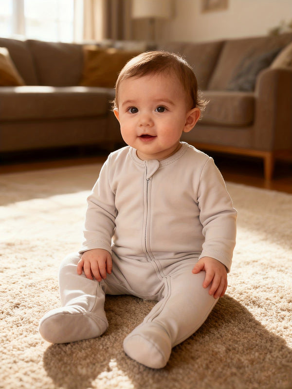 2pcs Boys' Long Sleeve and Leg Bodysuits.