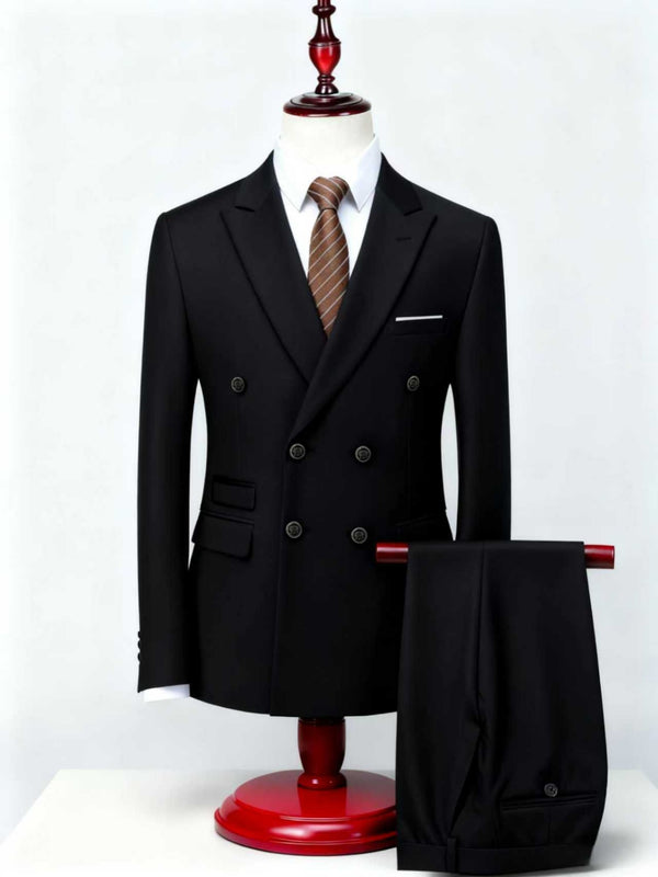Men's 2pcs Slim-Fit Suit Set - Wedding & Business Formal Attire.