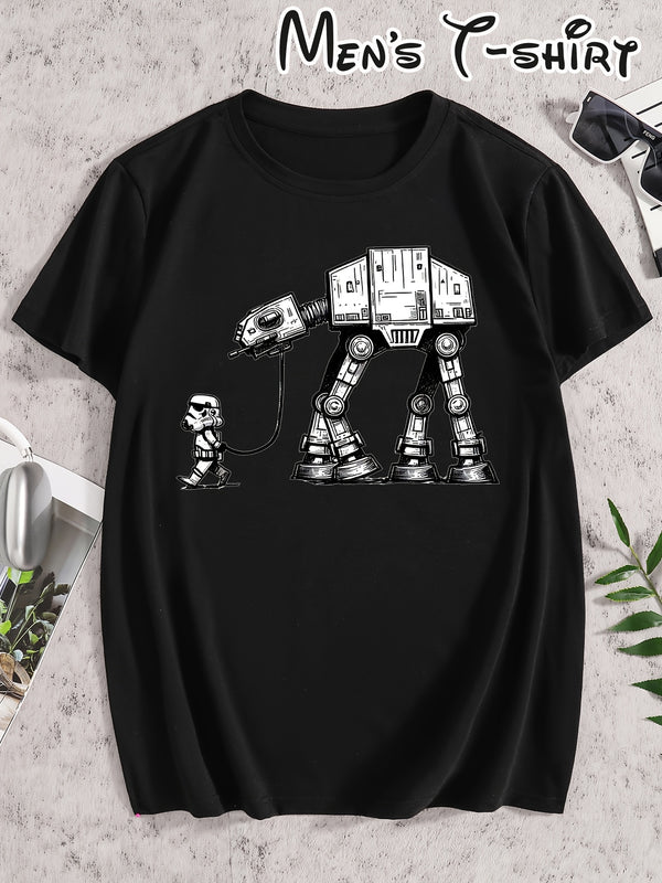 Star Wars AT-AT Walking Machine Fun Printed T-shirt for Men.
