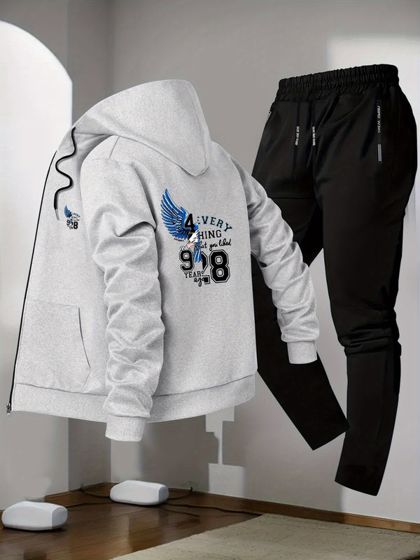 Men's 2pcs Winter Jacket & Pants Matching Set.