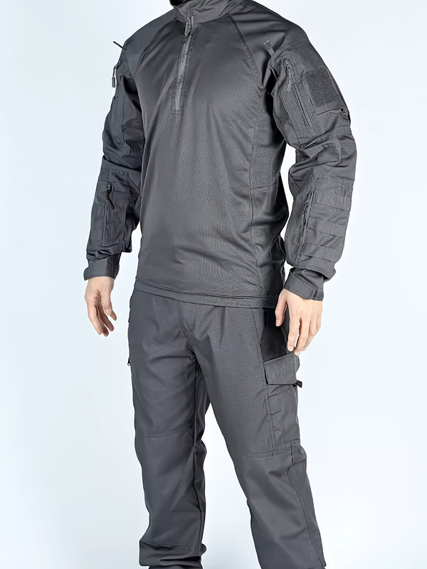 Men's Outdoor Sports Leisure Outfit Consisting of a Long-Sleeve Top And Pants.