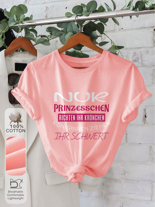 Women’s Graphic Print T-shirt, Short Sleeve Crew Neck Casual.