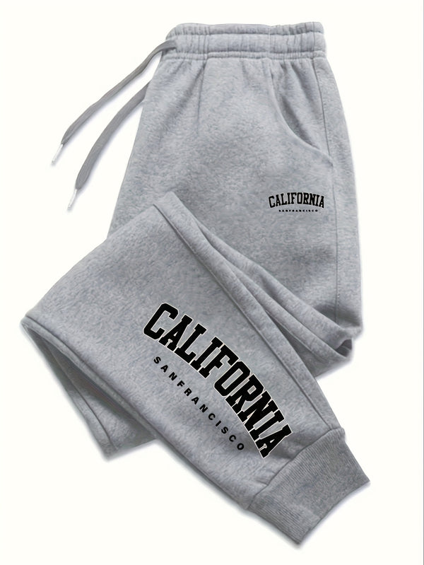 A Pair of Men's Casual Mid-Waist Sports Pants.