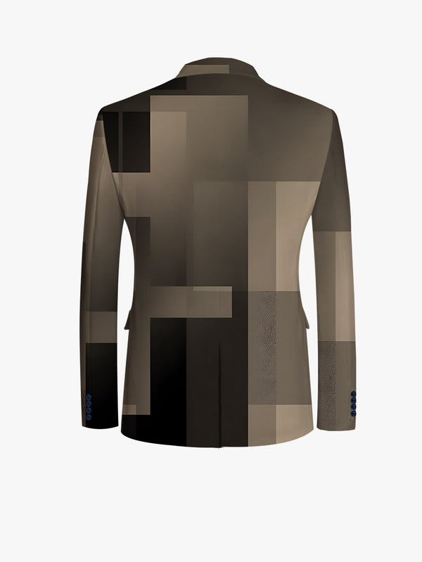 Men'S Suit Set with Digital Print, Featuring a Stylish Blazer And Trousers.