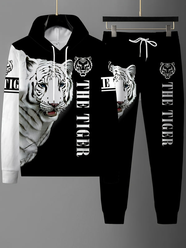 Men'S Oversized Hoodie Set, Plus Size.