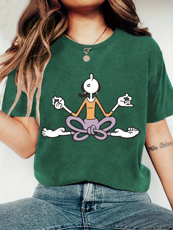 Women's Autumn Clothing Featuring a Cartoon Print.