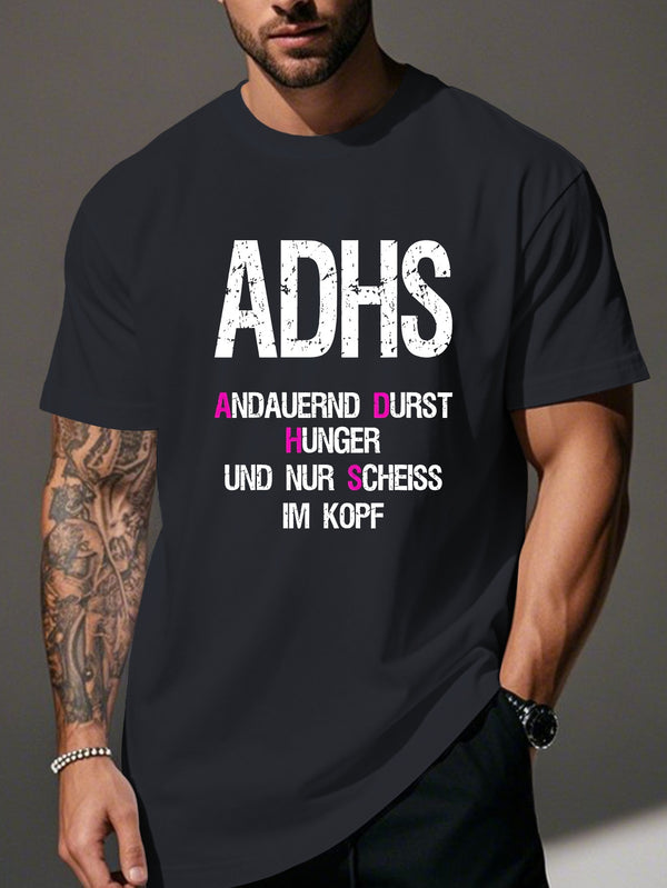 Men’s Funny German Humor Crinkle Plus Size T-Shirt.