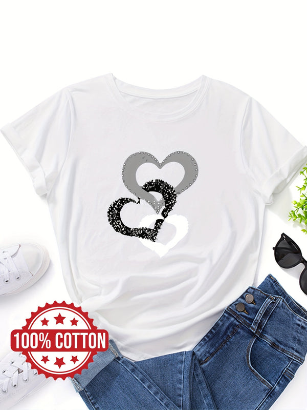 Women's "Love" Graphic Print T-Shirt.