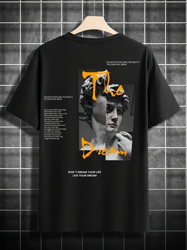 4pcs Men's Casual 3D Short-Sleeve T-Shirts.