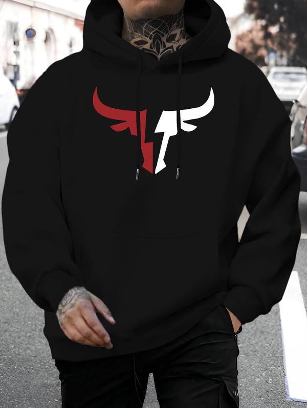 Men's New Cow Personality Print Casual Sweat-shirt.