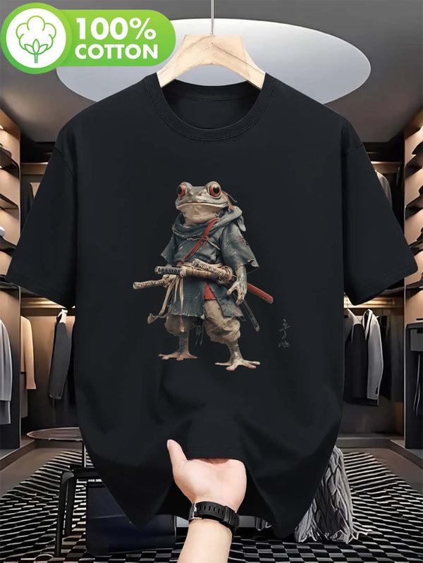 Frog Samurai Warrior with Swords and Cloak.
