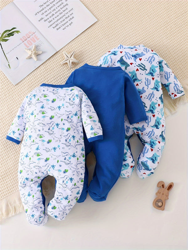 Baby Onesies for Boys, Pure Footed Bodysuits for Autumn And Winter.