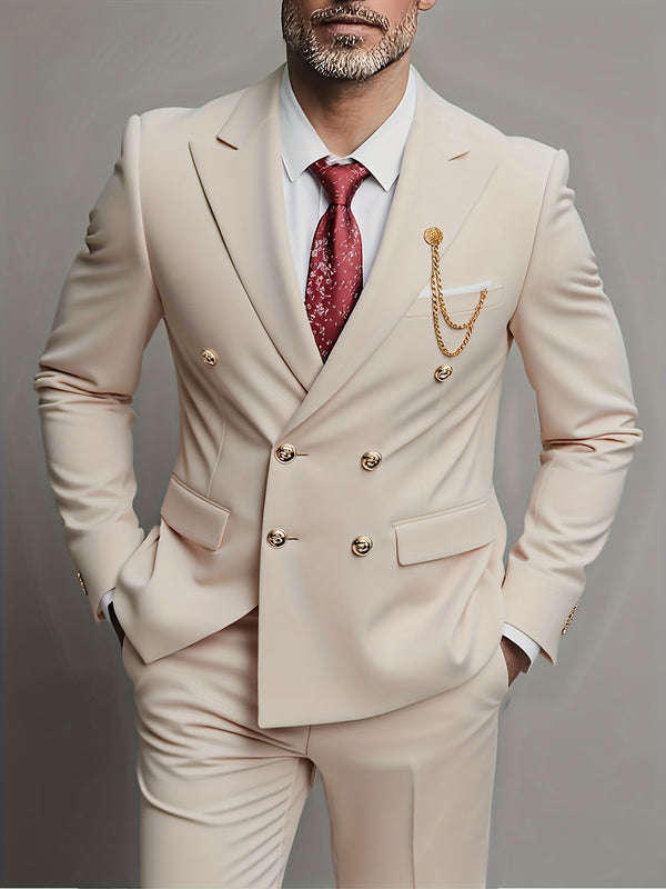 Men's 2pcs Suit Set, Jacket + Trousers, Stylish and High-Quality.