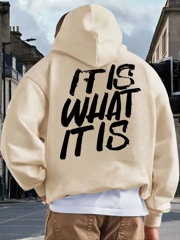 Men's Hooded Printed Sweatshirt.