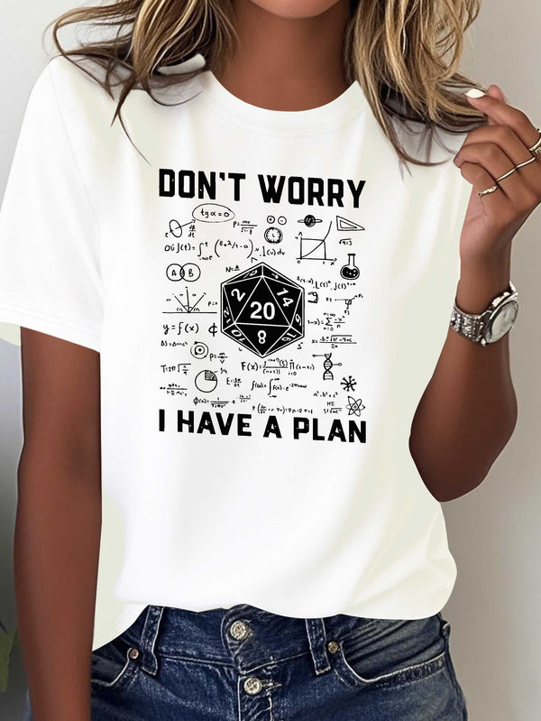 Women's Printed T-shirt Comfortable and Versatile Casual Short Sleeves.