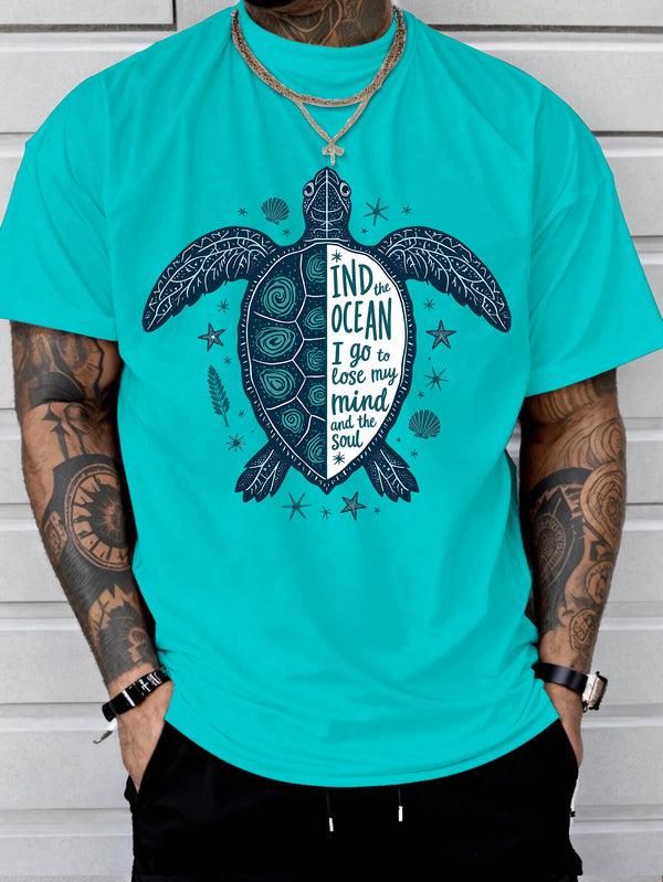 Men'S Fashion Short Sleeve Print T-Shirt.