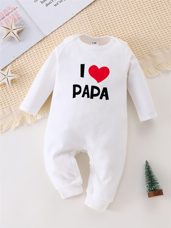 Baby Onesie with The Print 'I Love Dad, I Love Mom',2pcs Baby.