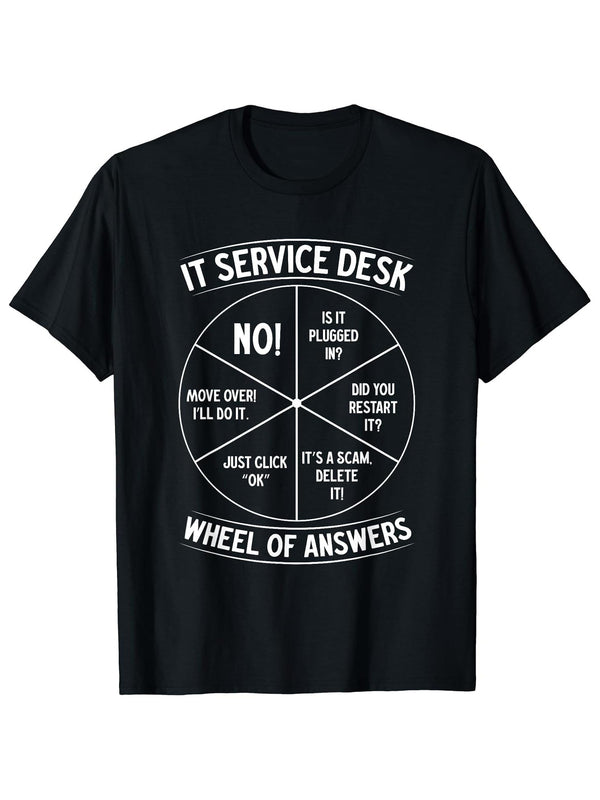 Men's Funny IT Service Desk T-Shirt.