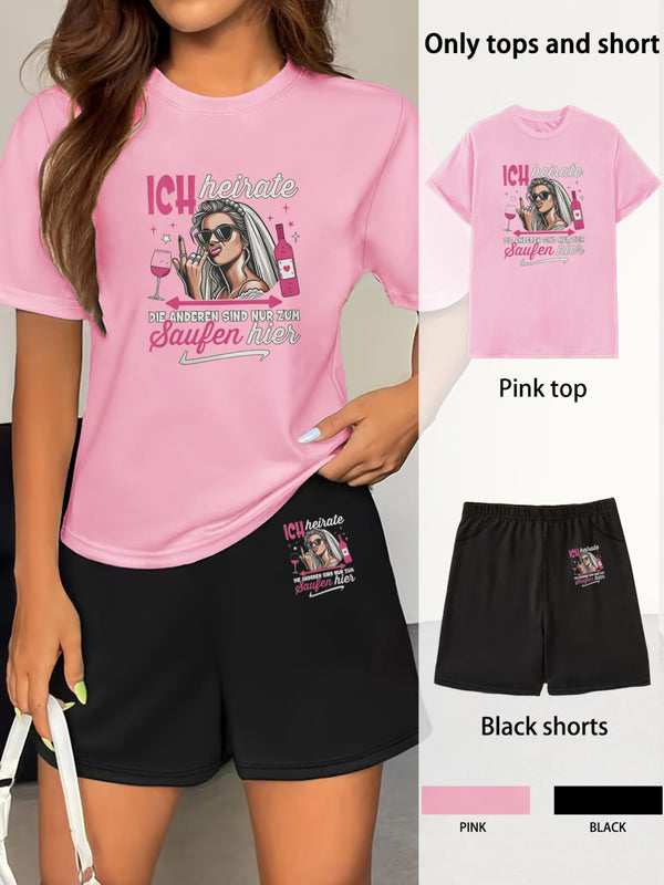 2pcs Set for Women's Daily Commute and Casual Wear in Spring and Summer.