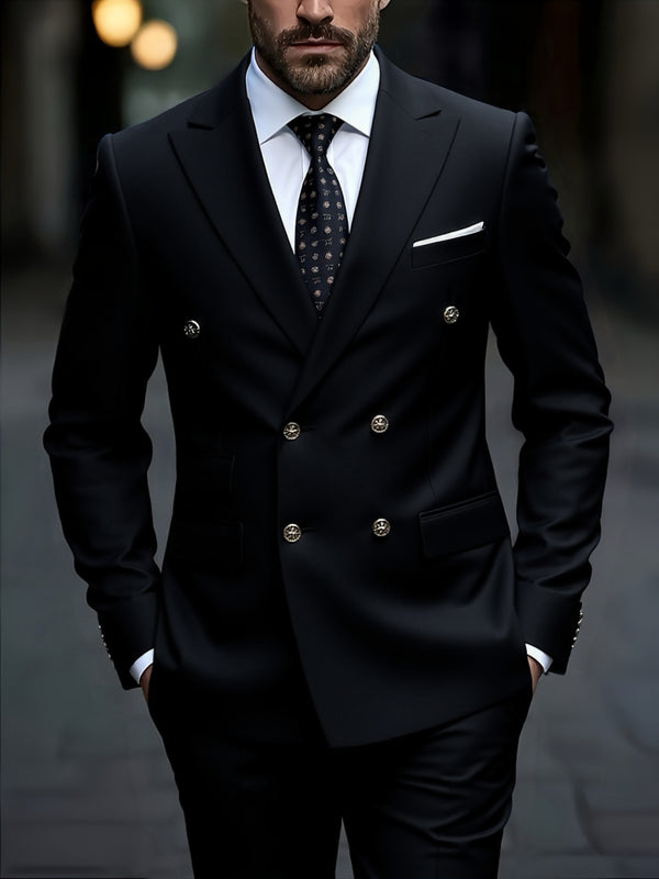 Men's 2pcs Slim-Fit Suit Set Jacket & Matching Trousers.