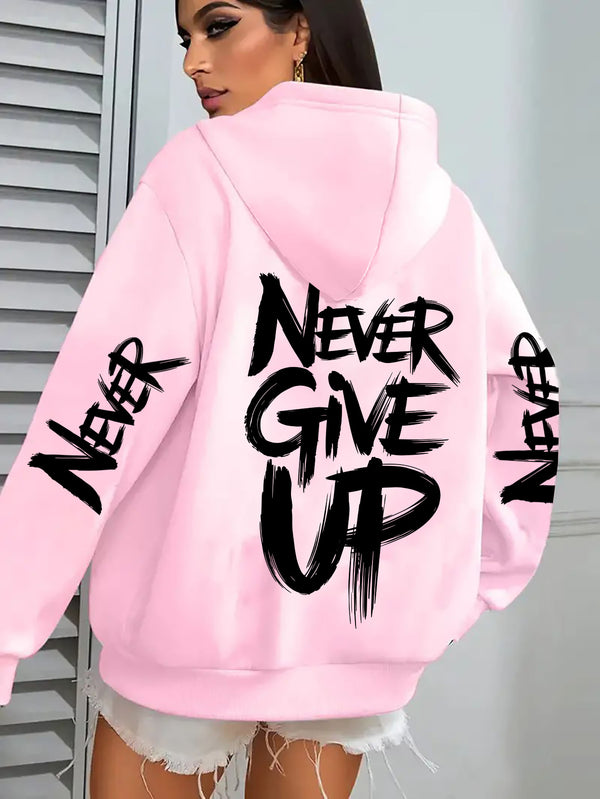 Women's Casual Zip-Up Hoodie.