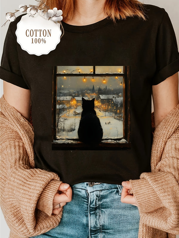 Women’s Round Neck Short Sleeve T-Shirt.