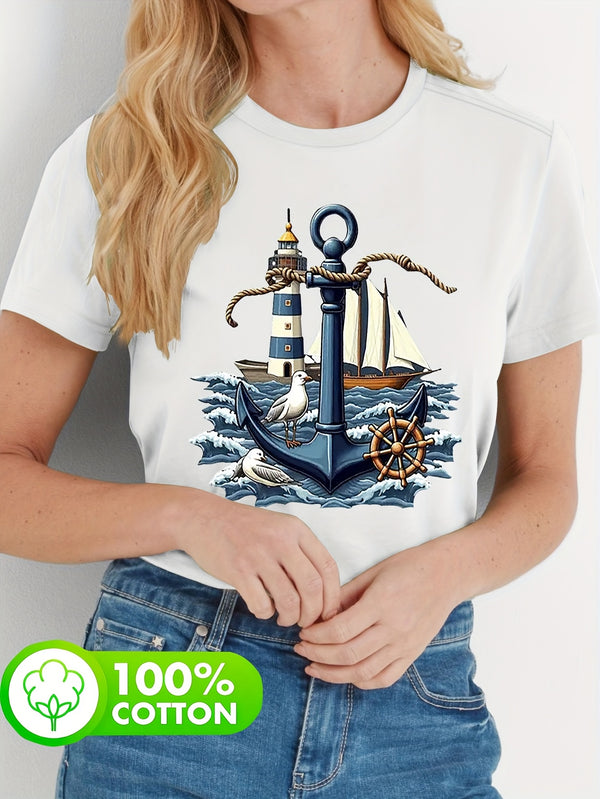 Women’s Short-Sleeve Round Neck T-Shirt.