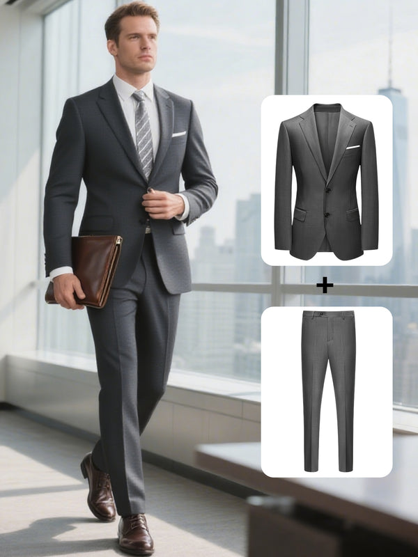 A Classic Business Suit for Men, Including a Jacket And Trousers.