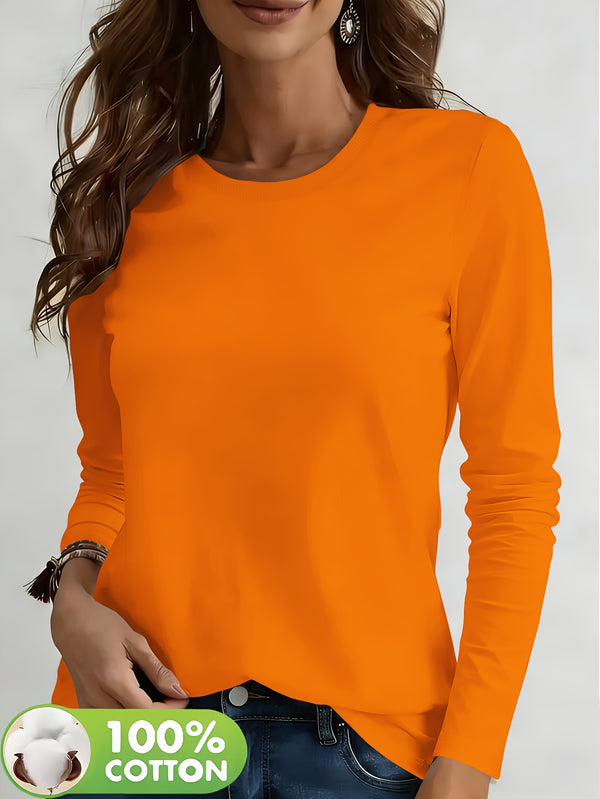 Women’s Long Sleeve Crew Neck T-Shirt.
