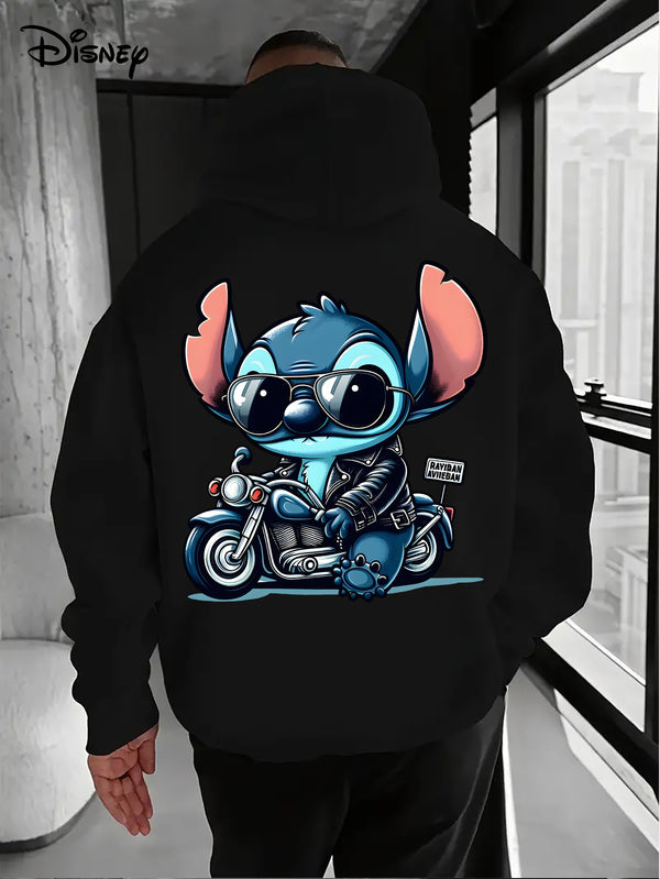 Disney Hoodie - Men's Stitch Driving Cartoon