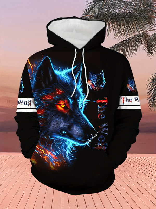 Red Double-Eyed Wolf Pattern Stylish and Comfortable.