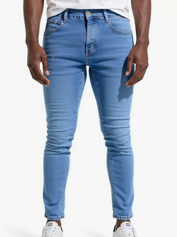 Men's Slim Fit Ripped Jeans, Casual Style, High Elasticity.