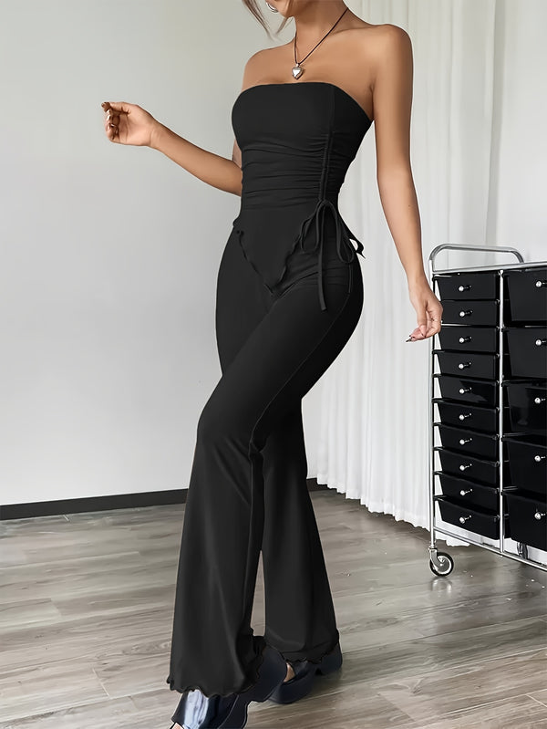 Women's Pants with Ruffled Hems.