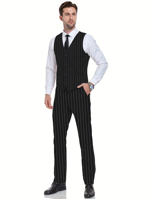 Fashionable Men's Two-Piece Set Consisting of a Vest And Trousers.