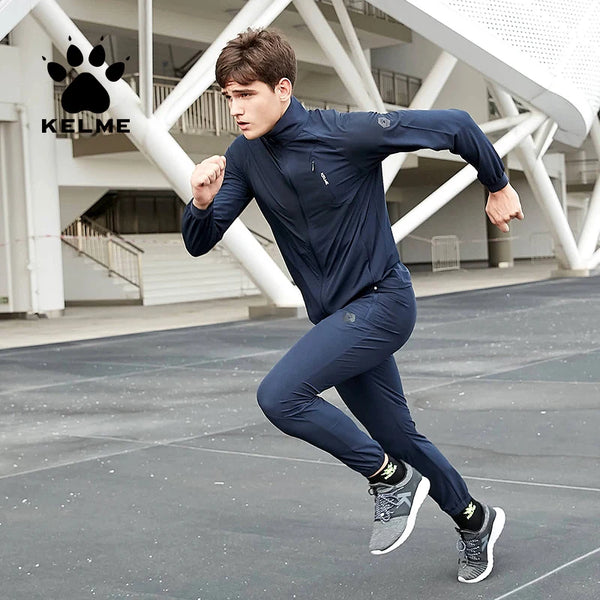 Kelme Men's Tracksuit Sportswear Men Running Suit Spring Jogging Male Fitness.