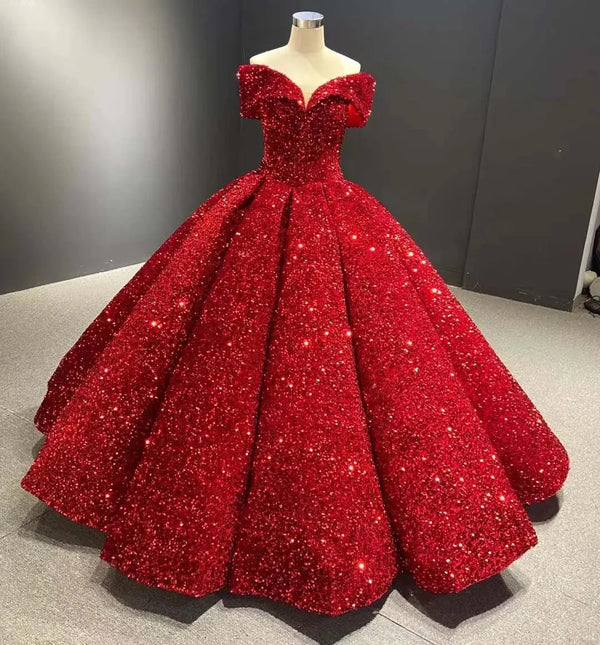 Women’s Red New Simple Bridesmaid Dresses For Wedding.