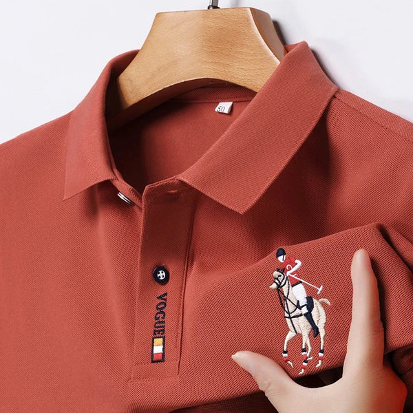 Men's Embroidered Casual Fashion Short Sleeved POLO Shirt Summer.