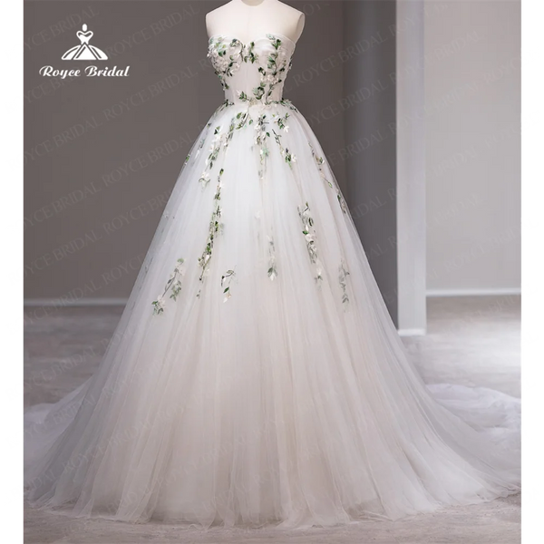 Women’s Roycebridal Strapless A Line Wedding Dress.